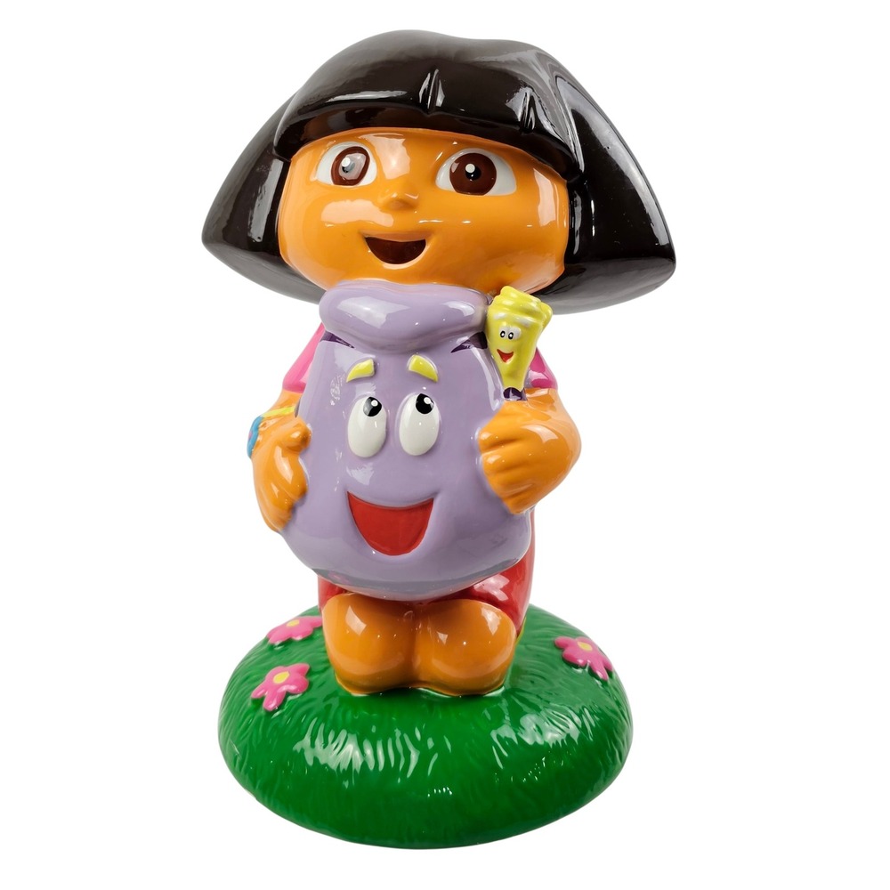 Vtg 2003 Dora the Explorer Ceramic Piggy Bank‎ Enesco Nickelodeon Backpack Map